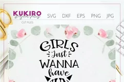 Girls just wanna have sun SVG - Summer cut file Product Image 2