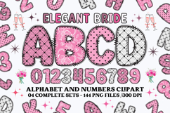 Elegant Bride png Clipart Alphabet, bride letters doodle Product Image 1