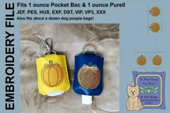 ITH Pumpkin Hand Sanitizer Holder - Key Fob Product Image 1