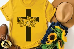 SVG-Flower Cross SVG PNG EPS DXF Cutting and Printing Files Product Image 2