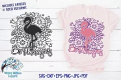 Be Flamazing SVG | Floral Flamingo Mandala Shirt Product Image 1