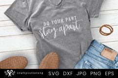 Do you part Stay apart Svg Design, Quarantine Svg Cut File Product Image 1