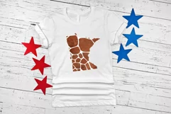 Political divisions of the US. Fluffy giraffe print Product Image 3