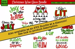 Wine SVG, Funny Christmas Wine Glass SVG, Because Wine SVG Product Image 2
