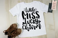 St Patricks Day Quotes SVG Little Miss Lucky Charm Lettering Product Image 2