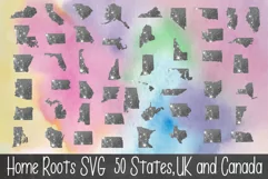 Home Is Where the Roots Are |SVG file 50 states, Canada & UK Product Image 2