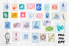Mega Bundle Vintage Sea Life Aesthetic Stamp Product Image 1