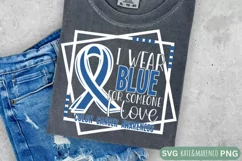 Colon Cancer SVG | Blue Awareness Ribbon SVG Product Image 2