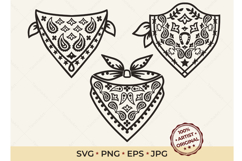 Cowboy Bandana SVG Bundle Western Product Image 1