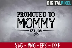 Promoted to Mommy Est 2021 Svg, Pregnancy Reveal Svg Product Image 1