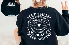 Let Them Positive Motivational Quotes Product Image 1