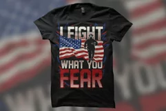 I Fight What You Fear - American Firefighter Illustration Product Image 1