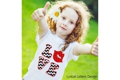 Chevron Love with Lips Valentine&#039;s Day SVG DXF LL102A Product Image 2