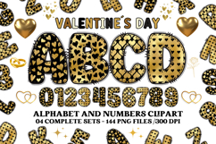 Valentine Alphabet Clip Art, valentines day letters doodle Product Image 1