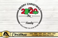 Merry Christmas 2020 SVG PNG EPS DXF Family Monogram SVG Product Image 2