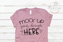 Mock up Bella Canvas 3001 Heather Mauve Unisex Mockup Product Image 1
