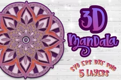 3D Layered Mandala svg mandala 3D Papercut SVG Zentangle Product Image 1