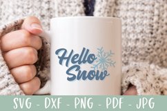 Hello Snow SVG Cut File, Winter SVG Product Image 3