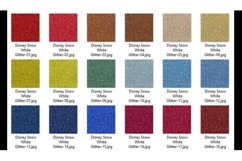 36 Glitter and Solid Color Princess Red, Blue and Yellow Product Image 4