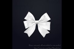 56 White Satin Bows and Ribbons Card Making Digital Images Product Image 2