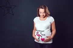 Pregnant As Flock Flamingo - Pregnancy SVG - Maternity SVG Product Image 3