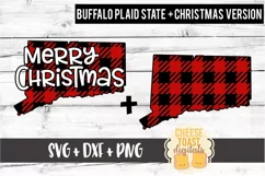 Connecticut - Buffalo Plaid State - SVG PNG DXF Cut Files Product Image 2
