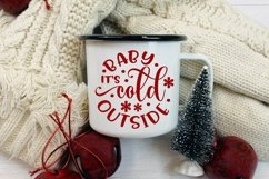 Baby It&#039;s Cold Outside Circle SVG DXF PNG Product Image 1