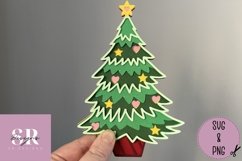 Layered christmas tree| Paper cutting | Christmas tree SVG Product Image 2