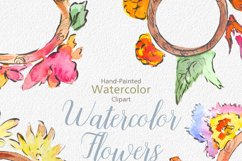 Watercolor Flower Clipart, Wedding floral Clip art, Floral Product Image 2