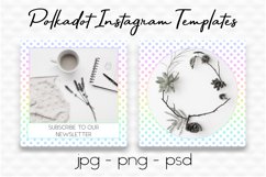 Rainbow Polkadot Instagram Templates | Social Media Template Product Image 1