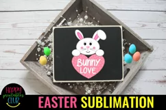 Bunny Love Easter Sublimation I Bunny Sublimation Design Product Image 3