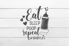 Eat sleep poop repeat SVG, Cute Baby Sayings SVG, Baby svg, Product Image 2