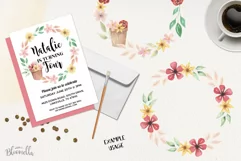 Floral 6 Wreath Watercolor Floral Garlands Flower Pots Product Image 3