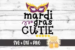 Mardi Gras Cutie - Kid Mardi Gras SVG PNG DXF File Product Image 2