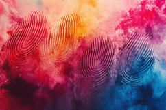 Abstract Watercolor Fingerprint Background Wallpaper Product Image 1