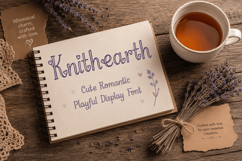 Knitheart | Cute Display Font | Romantic Playful Display Product Image 5