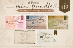 5 Fonts mini bundle the signature script collection Product Image 1