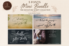 5 Fonts mini bundle the signature script collection Product Image 6