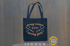 Strong Women Raise Strong Girls Hand Lettering SVG Product Image 1