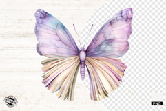 Whimsical Coquette Reading Books PNG - Butterfly Clipart Product Image 1