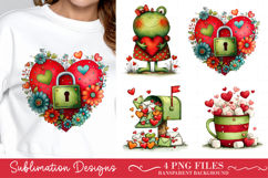 Watercolor Valentine Element Clipart Product Image 1