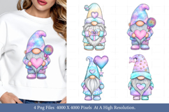 Valentines Gnome Clipart Valentines Gnome Sublimation Product Image 1
