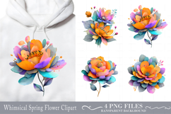 Whimsical Spring Flower Clipart Product Image 1
