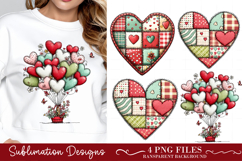 Patchwork Valentine's Day Clipart Product Image 1