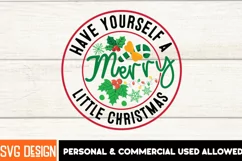 Have Yourself A Merry Little Christmas SVG Cut File Product Image 4