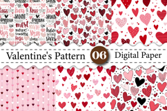 Valentine Letters Digital Paper , Valentine's Day PNG Product Image 1