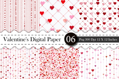 Valentine Seamless Digital Papers- Valentine PNG Product Image 1