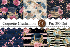 Coquette Graduation Digital Paper Product Image 1