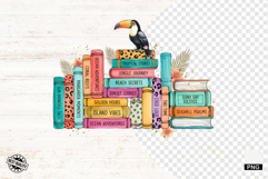 Summer Tropical Book &amp; Bird Png - Books Clipart Product Image 1