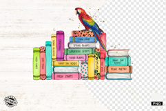 Summer Tropical Book &amp; Bird Png - Books Clipart Product Image 1